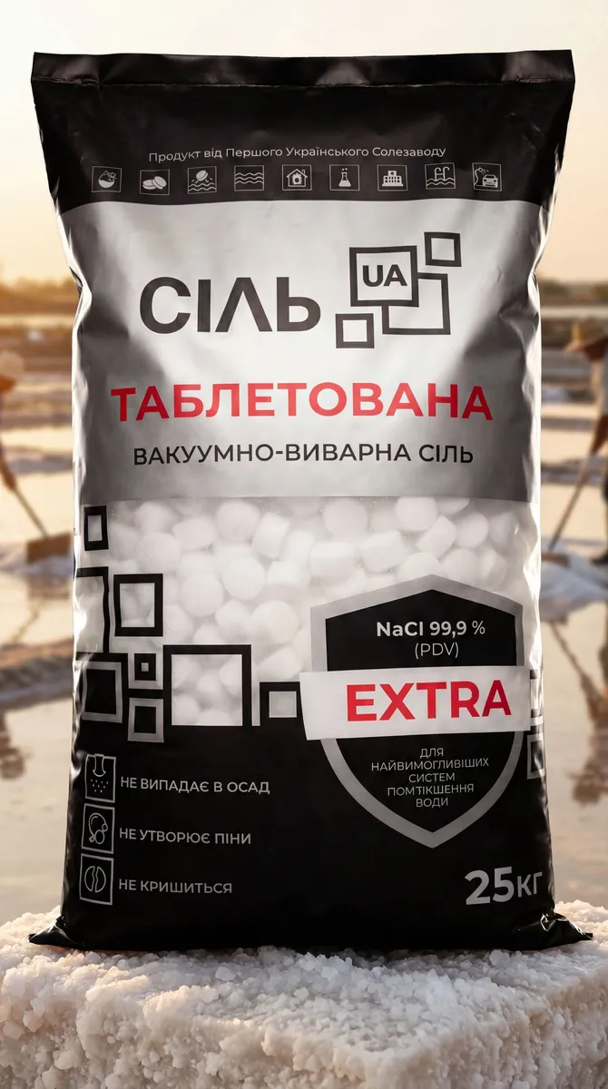 Сіль таблетована EXTRA (Україна) 25 кг - мініатюра 2